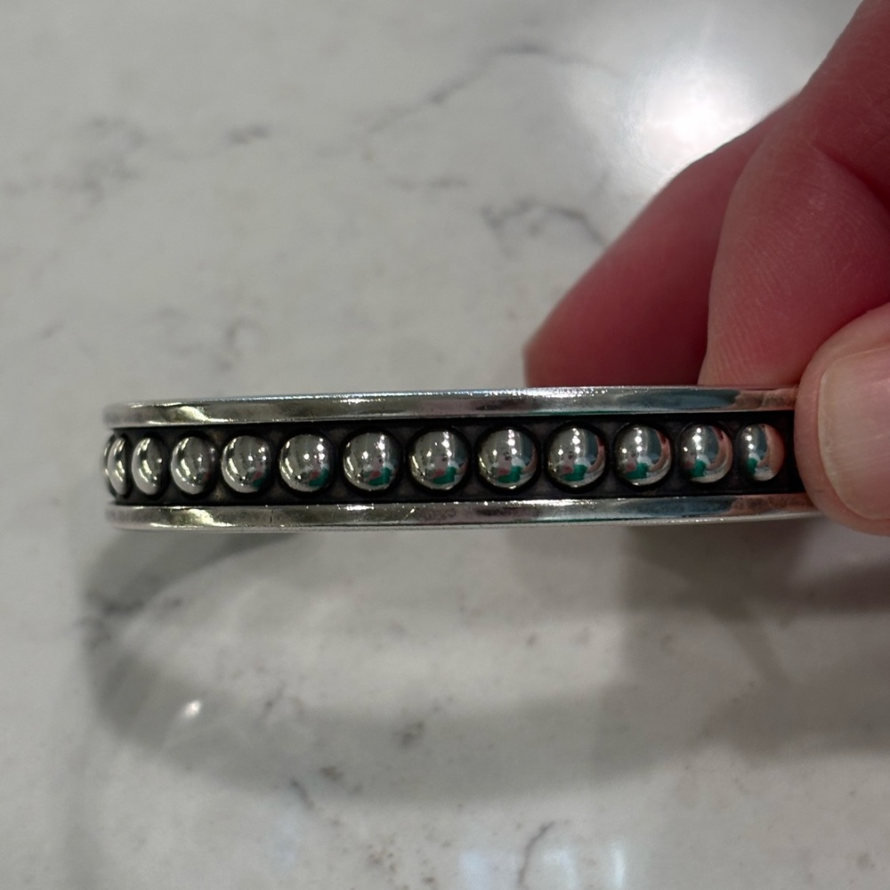 🩶James Avery Sterling Silver Beaded Cuff Bracelet🩶 - Picture 7 of 10